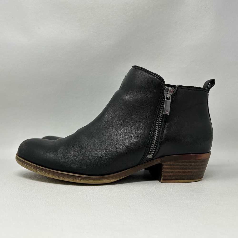 Lucky Brand Lk- Basel Women's Booties Boots Size 6.5 Leather Black.